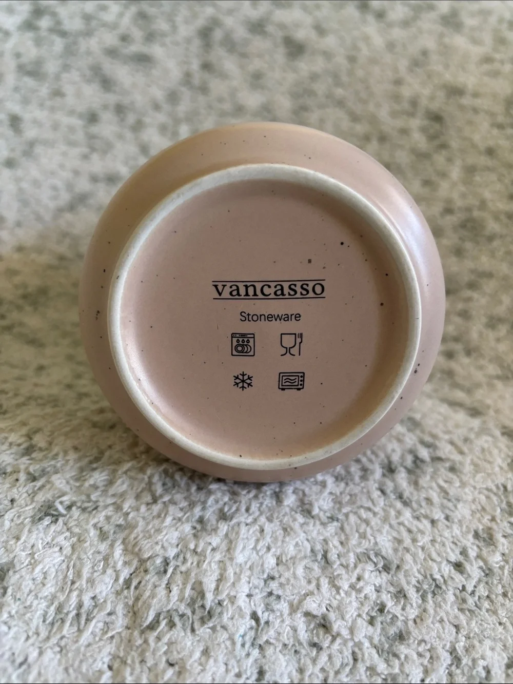 Vancasso Stoneware Speckled Ceramic Jar Canister with Bamboo Lid NWT 3.75x5.25”